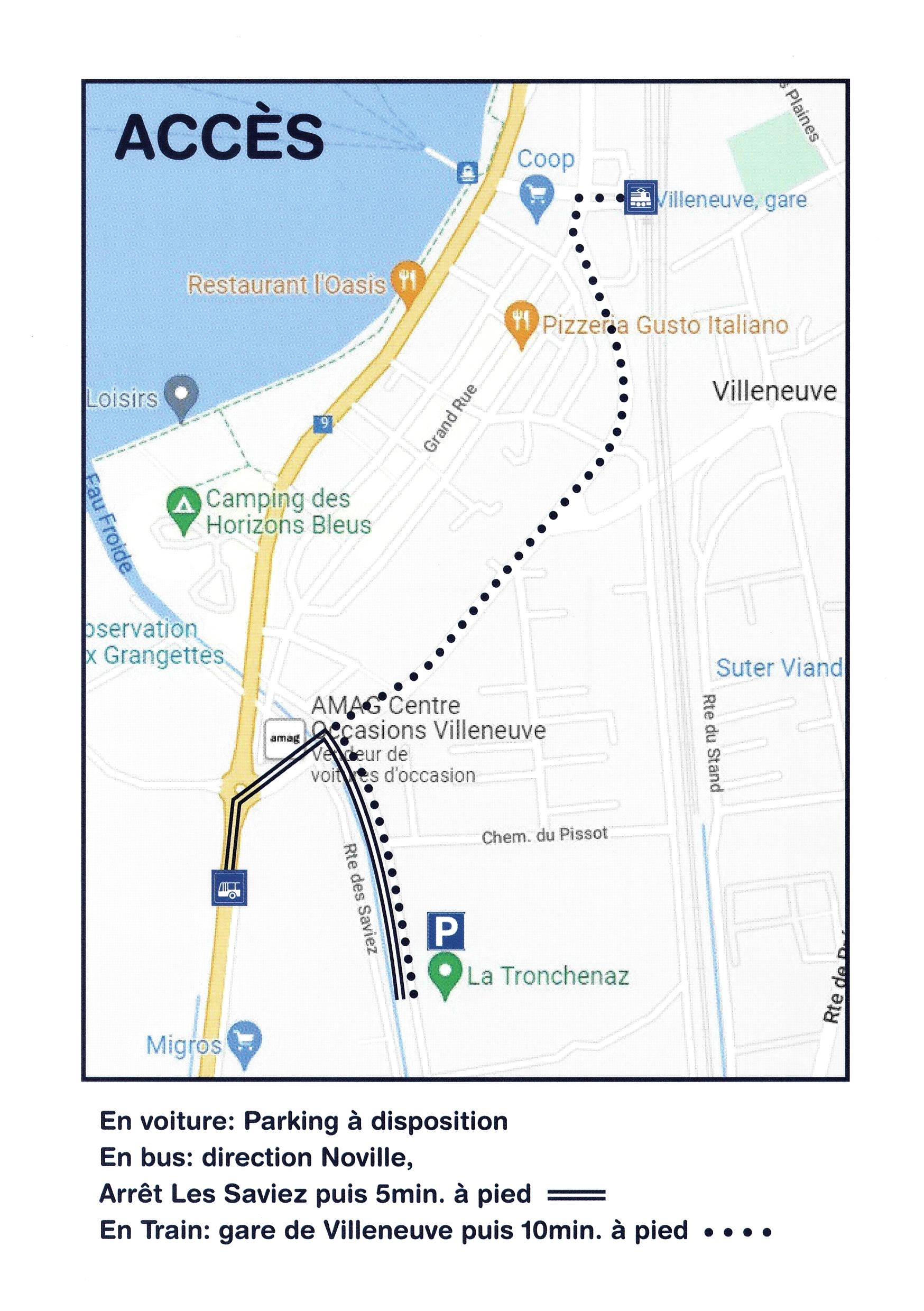 Plan acces expo Villeneuve